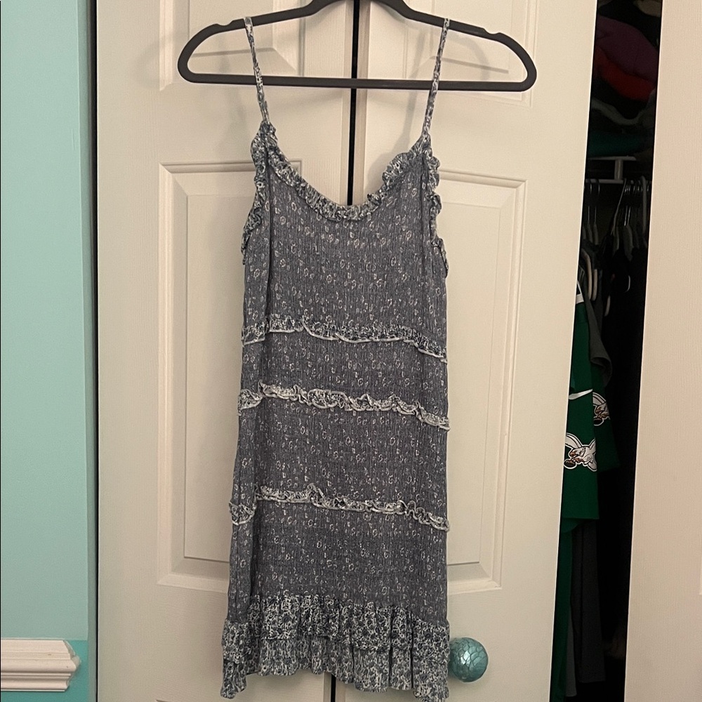 Floral Blue Mini Dress